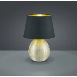 Lampes En Tissu-Luminaires Reality Lampe à poser Reality LUXOR Or, 1 lumière