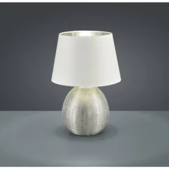 Lampes En Tissu-Luminaires Reality Lampe à poser Reality LUXOR Argenté, 1 lumière