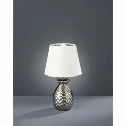 Lampes En Tissu-Luminaires Reality Lampe à poser Reality PINEAPPLE Argenté, 1 lumière