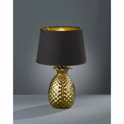 Lampes En Tissu-Luminaires Reality Lampe à poser Reality PINEAPPLE Or, 1 lumière