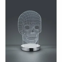 Luminaires Reality Lampe à poser Reality Skull LED Chrome, 1 lumière* Éclairage Led