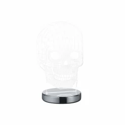Luminaires Reality Lampe à poser Reality Skull LED Chrome, 1 lumière* Éclairage Led