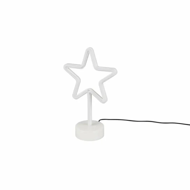 Luminaires Rustiques-Luminaires Reality Lampe à poser Reality STAR LED Blanc, 1 lumière