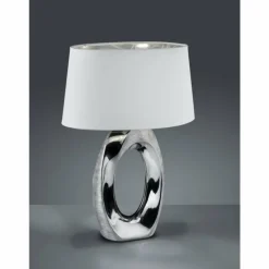 Lampes En Tissu-Luminaires Reality Lampe à poser Reality TABA Argenté, 1 lumière
