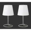 Lampes En Tissu-Luminaires Reality Lampe à poser Reality Twin Nickel mat, 2 lumières
