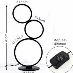 hofstein Lampe à poser Rodekro LED Noir, 1 lumière