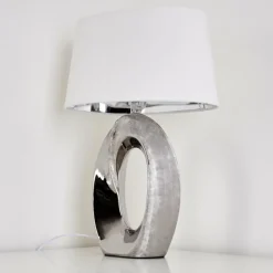 Lampes En Tissu-hofstein Lampe à poser Rovio Argenté, 1 lumière