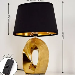 Lampes En Tissu-hofstein Lampe à poser Rovio Or, 1 lumière