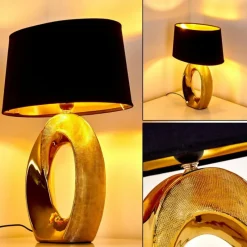 Lampes En Tissu-hofstein Lampe à poser Rovio Or, 1 lumière