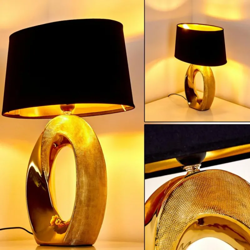 Lampes En Tissu-hofstein Lampe à poser Rovio Or, 1 lumière