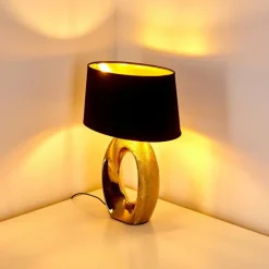 Lampes En Tissu-hofstein Lampe à poser Rovio Or, 1 lumière