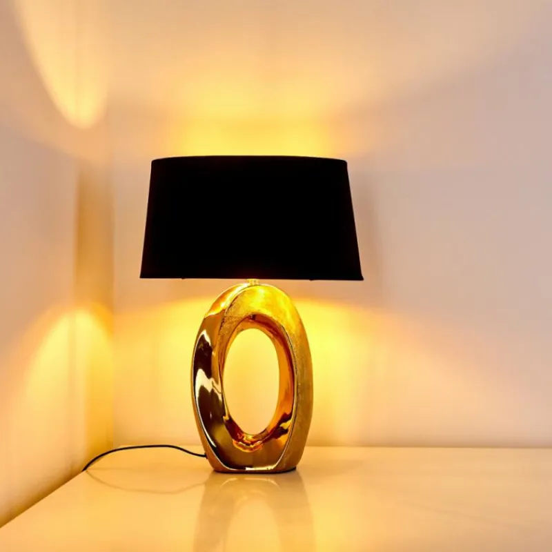 Lampes En Tissu-hofstein Lampe à poser Rovio Or, 1 lumière