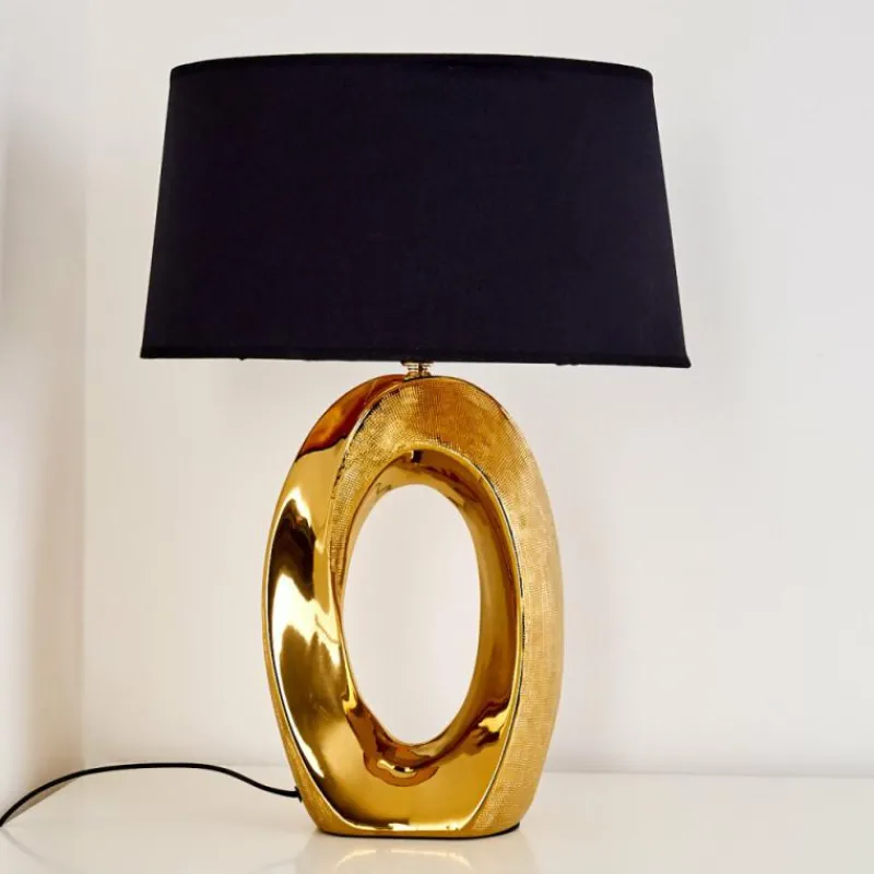 Lampes En Tissu-hofstein Lampe à poser Rovio Or, 1 lumière