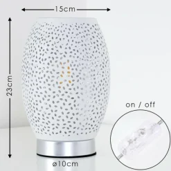 hofstein Lampe à poser Saksborg Chrome, 1 lumière* Lampes À Poser