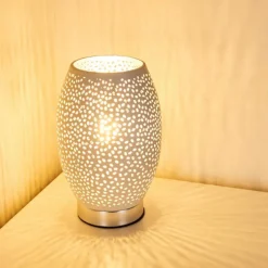 hofstein Lampe à poser Saksborg Chrome, 1 lumière* Lampes À Poser