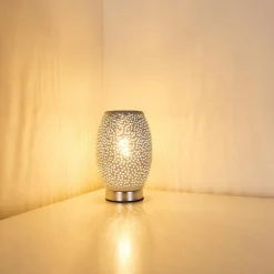 hofstein Lampe à poser Saksborg Chrome, 1 lumière* Lampes À Poser