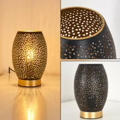 Lampes Dorées-hofstein Lampe à poser Saksborg Noir doré, 1 lumière