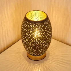 Lampes Dorées-hofstein Lampe à poser Saksborg Noir doré, 1 lumière