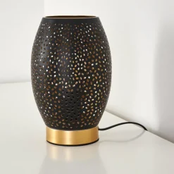 Lampes Dorées-hofstein Lampe à poser Saksborg Noir doré, 1 lumière