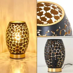 Lampes Dorées-hofstein Lampe à poser Saksborg Noir doré, 1 lumière