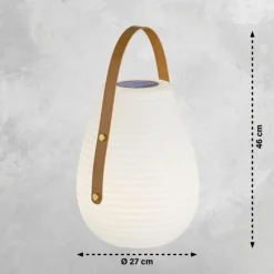 SCHÖNER WOHNEN-Kollektion Lampe à poser Bell LED Blanc, 1 lumière, Télécommandes, Changeur de couleurs