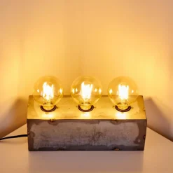 Lampes Vintages & Rétros-hofstein Lampe à poser Süderhaff Gris, 3 lumières