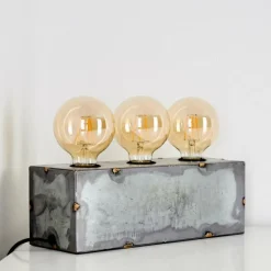 Lampes Vintages & Rétros-hofstein Lampe à poser Süderhaff Gris, 3 lumières