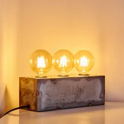 Lampes Vintages & Rétros-hofstein Lampe à poser Süderhaff Gris, 3 lumières