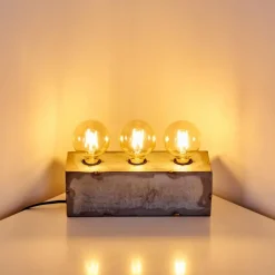 Lampes Vintages & Rétros-hofstein Lampe à poser Süderhaff Gris, 3 lumières