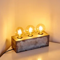 Lampes Vintages & Rétros-hofstein Lampe à poser Süderhaff Gris, 3 lumières