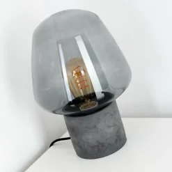 hofstein Lampe à poser Seiryu Gris, Noir, Pierre, 1 lumière