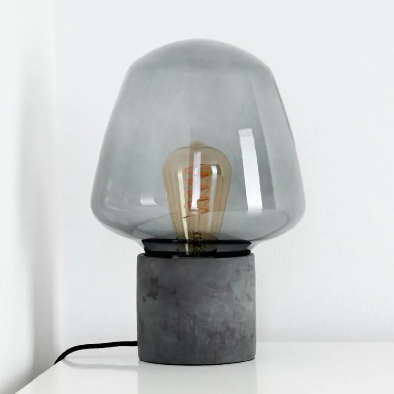 hofstein Lampe à poser Seiryu Gris, Noir, Pierre, 1 lumière