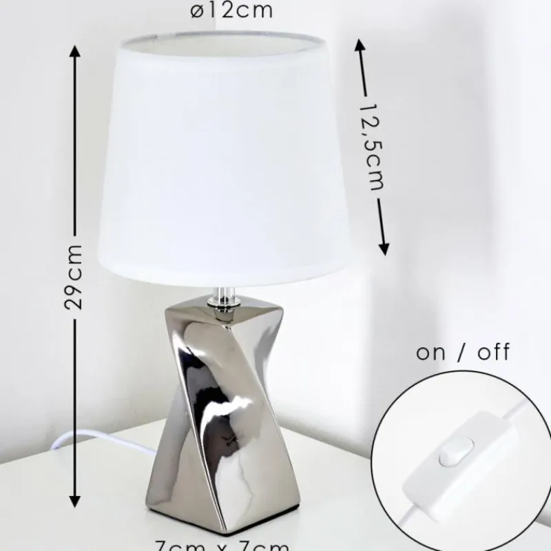 Lampes En Tissu-hofstein Lampe à poser Shenzhen Argenté, 1 lumière