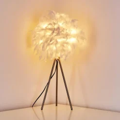 Lampes En Tissu-hofstein Lampe à poser Skaulo Nickel mat, 1 lumière