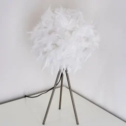 Lampes En Tissu-hofstein Lampe à poser Skaulo Nickel mat, 1 lumière