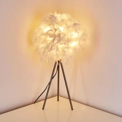 Lampes En Tissu-hofstein Lampe à poser Skaulo Nickel mat, 1 lumière