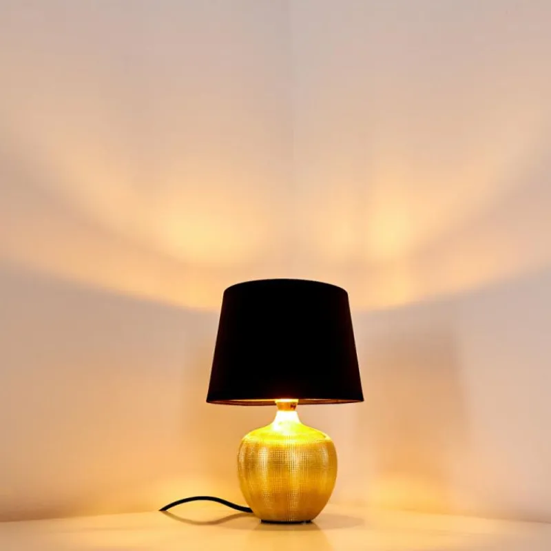 Lampes En Tissu-hofstein Lampe à poser Stampa Or, 1 lumière