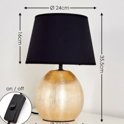 Lampes En Tissu-hofstein Lampe à poser Stampa Or, 1 lumière