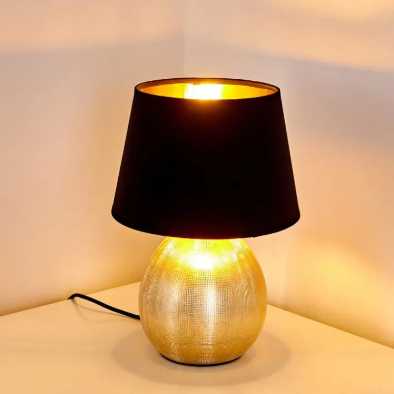 Lampes En Tissu-hofstein Lampe à poser Stampa Or, 1 lumière