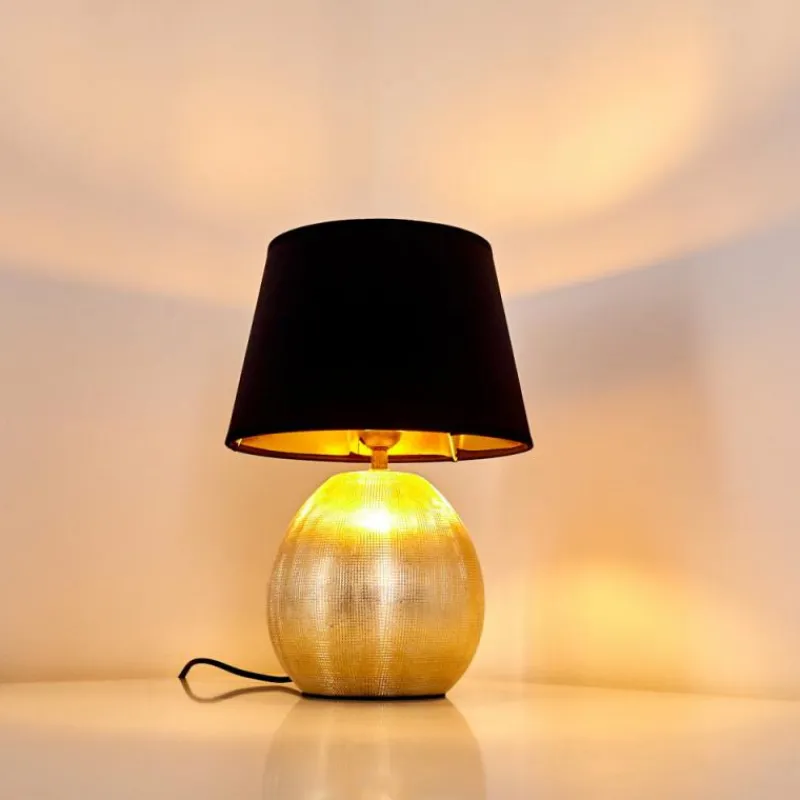 Lampes En Tissu-hofstein Lampe à poser Stampa Or, 1 lumière