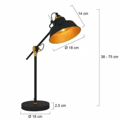 Luminaires Steinhauer Lampe à poser Steinhauer Mexlite Noir, 1 lumière* Lampes À Poser