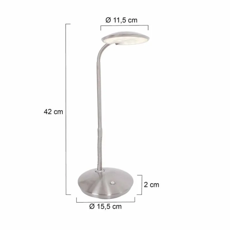 Luminaires Steinhauer Lampe à poser Steinhauer Zenith LED Acier inoxydable, 1 lumière* Lampes À Poser