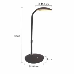 Luminaires Steinhauer Lampe à poser Steinhauer Zenith LED Noir, 1 lumière* Lampes À Poser