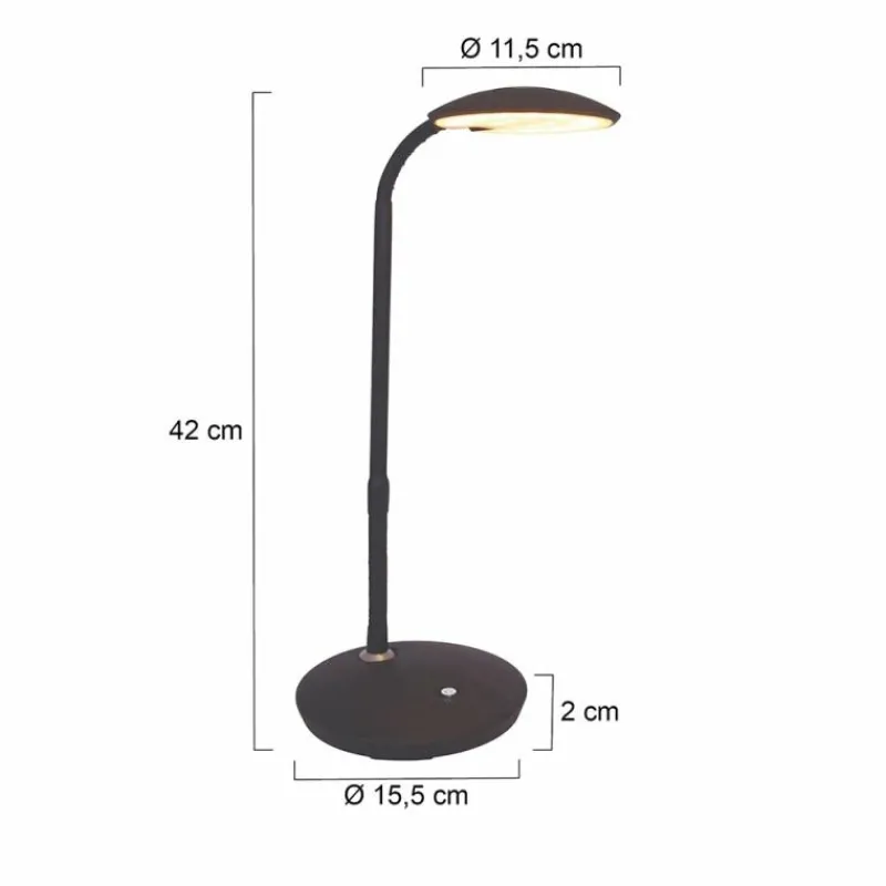 Luminaires Steinhauer Lampe à poser Steinhauer Zenith LED Noir, 1 lumière* Lampes À Poser