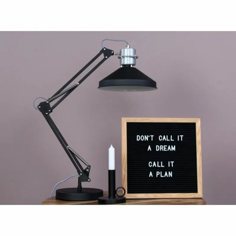 Lampes Industrielles-Luminaires Steinhauer Lampe à poser Steinhauer Zappa Noir, 1 lumière