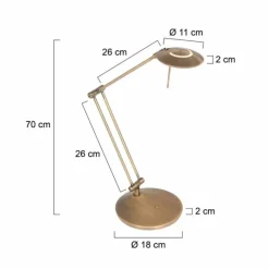 Luminaires Steinhauer Lampe à poser Steinhauer Zodiac LED Bronze, 4 lumières* Éclairage Led