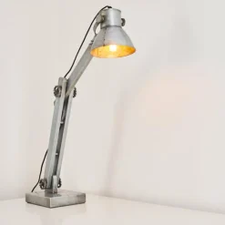 Lampes Industrielles-hofstein Lampe à poser Svanfolk Gris, Rouille, 1 lumière