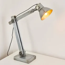Lampes Industrielles-hofstein Lampe à poser Svanfolk Gris, Rouille, 1 lumière