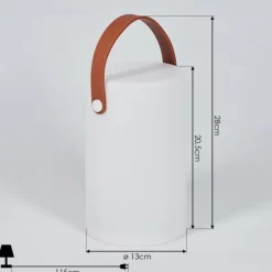 hofstein Lampe à poser Tacuala LED Brun, Blanc, 1 lumière, Changeur de couleurs