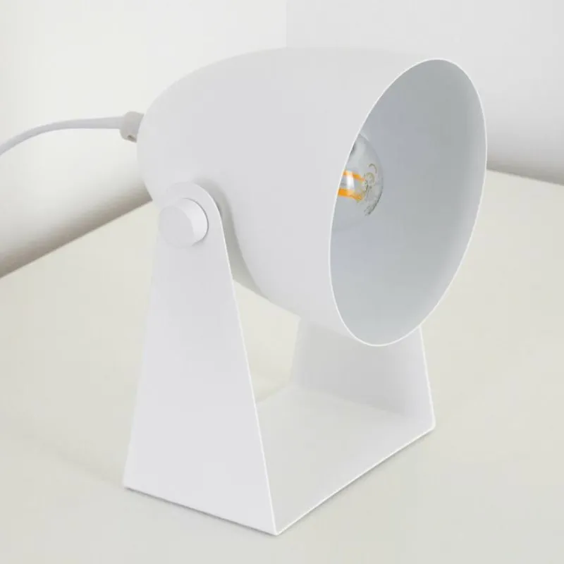 Luminaires Scandinaves-hofstein Lampe à poser Takeda Blanc, 1 lumière